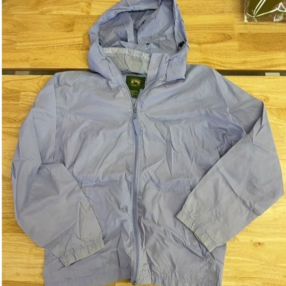 Cabela's Light Blue Hooded Windbreaker Jacket